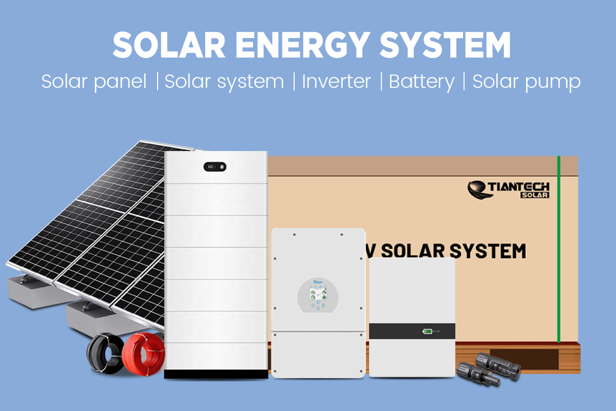 Tiantech Solar Aceito Personalização Conjunto Completo Sistema Solar