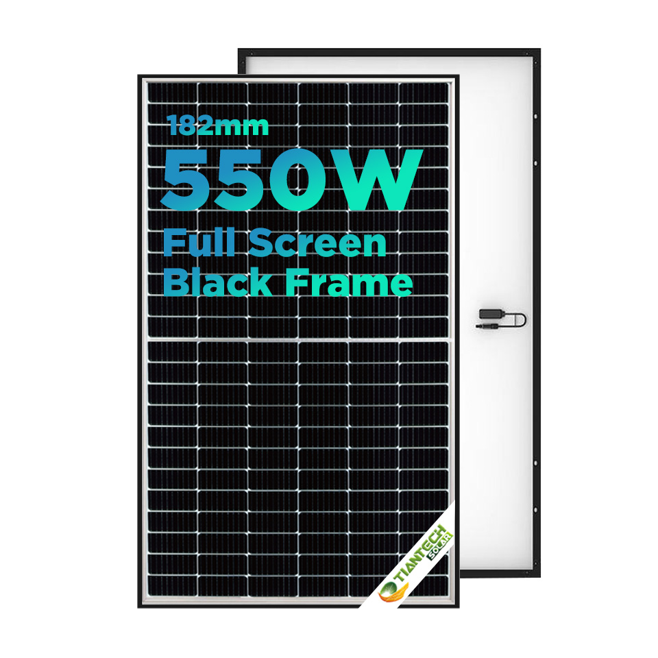 550W Black Frame Half Cut Panel