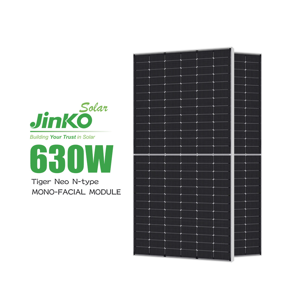 Painel solar tipo Jinko N 610W 620W 630W Módulo fotovoltaico TopCon para sistema solar