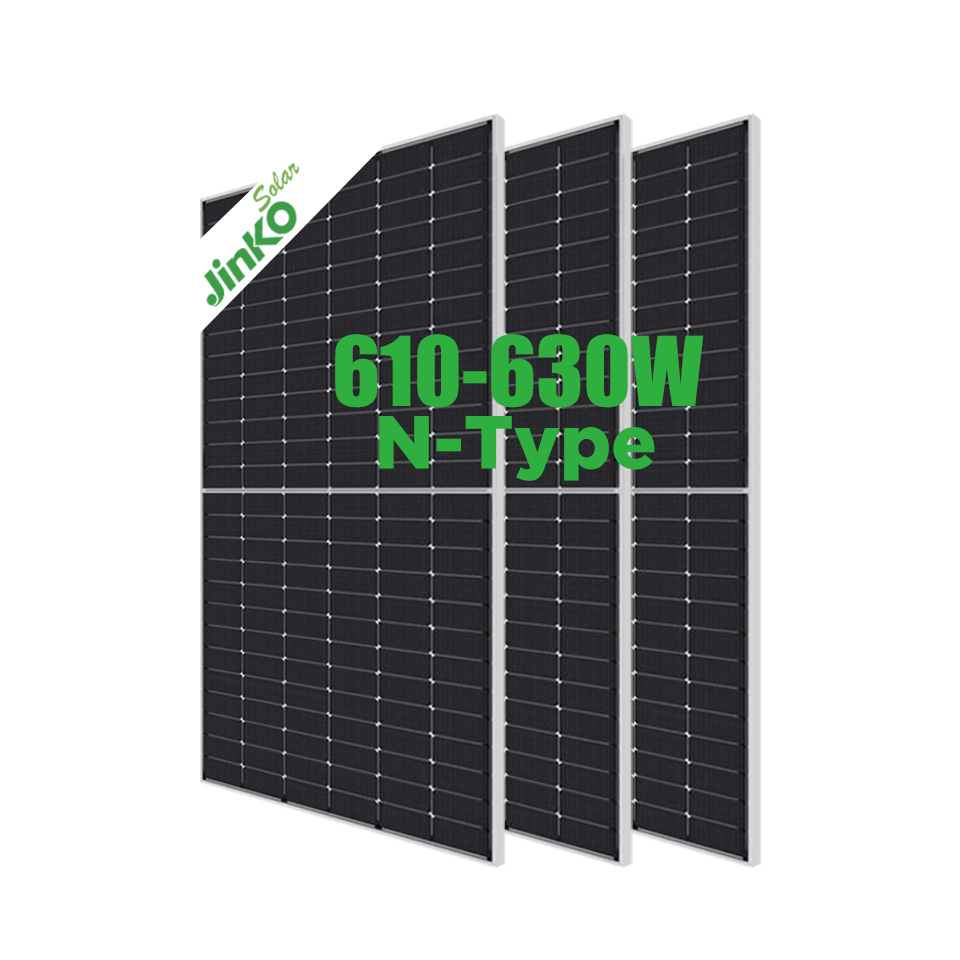 Painel solar tipo Jinko N 610W 620W 630W Módulo fotovoltaico TopCon para sistema solar
